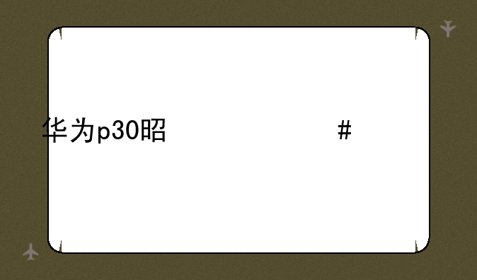 华为p30是什么系统