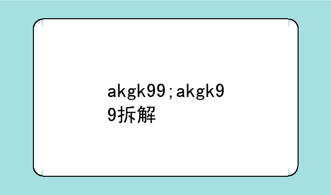 akgk99;akgk99拆解